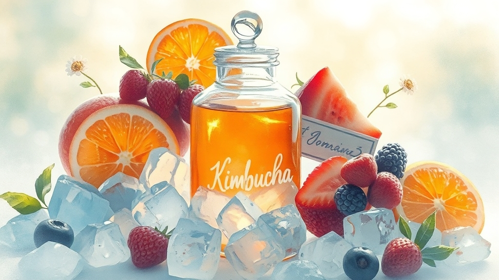 콤부차, 맛있게 즐기는 법 (watercolor 스타일)