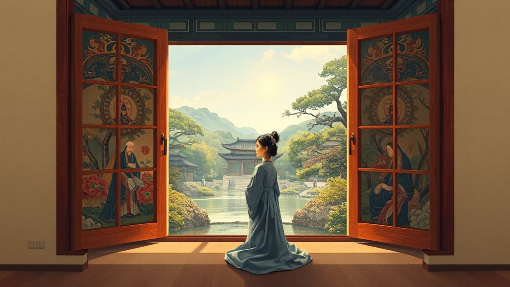 내부 관람 코스 & 전시물 (illustration 스타일)