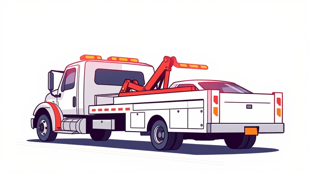 긴급 견인 서비스 이용 시 알아두면 좋은 점 (illustration 스타일)