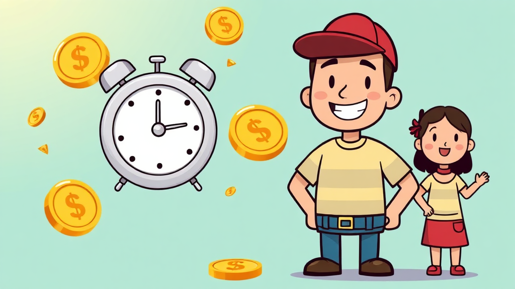 근로장려금 반기 신청 제도: 더 빠른 혜택 (cartoon 스타일)