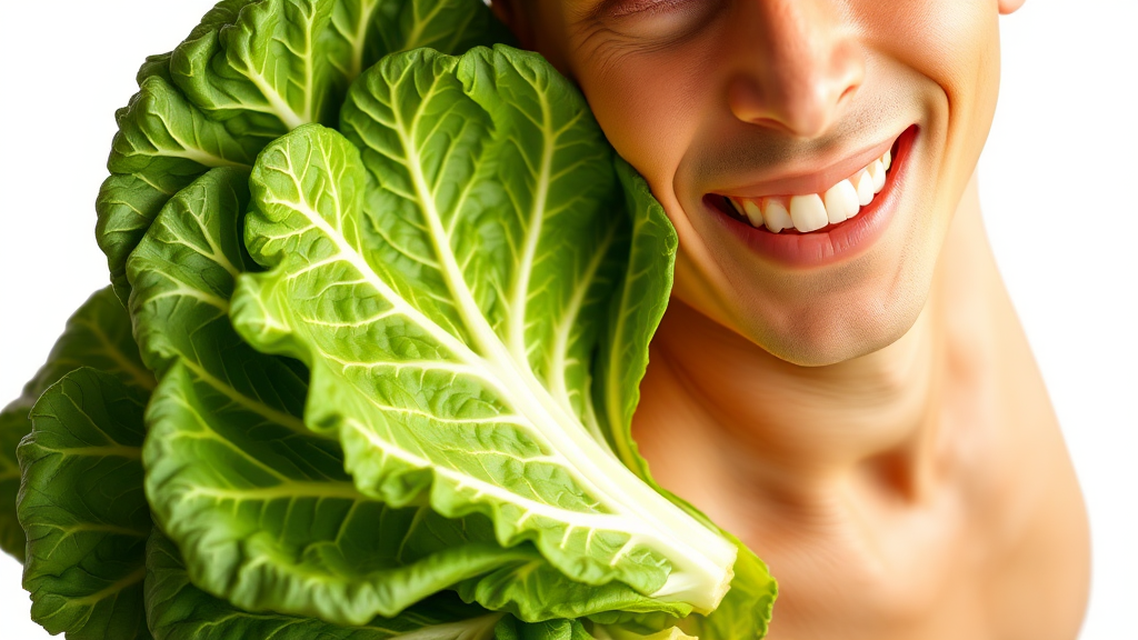 양배추 효능과 소화 건강 (realistic 스타일)