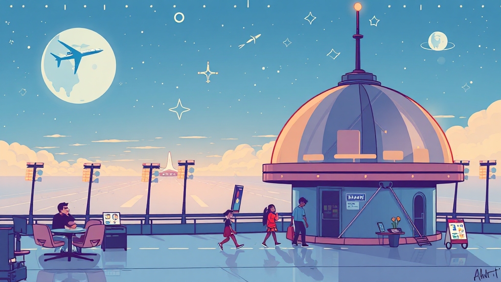 전망대 시설 안내 (illustration 스타일)