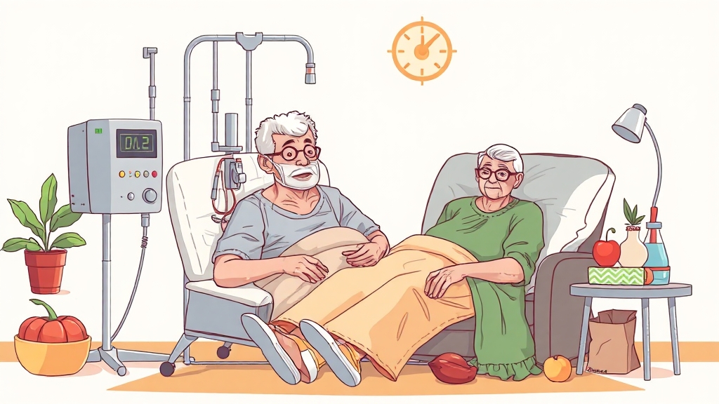 투석 환자 식단 관리 (illustration 스타일)