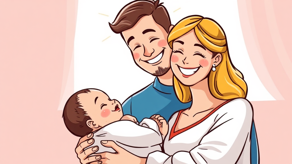 부모급여, 어떤 제도일까요? (cartoon 스타일)