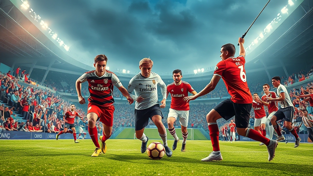 주요 스포츠 중계 라인업 (realistic 스타일)