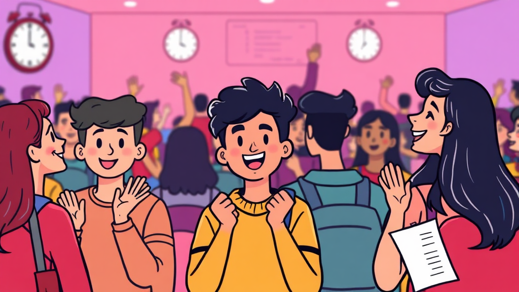 정시 합격 발표, 언제 어떻게? (cartoon 스타일)