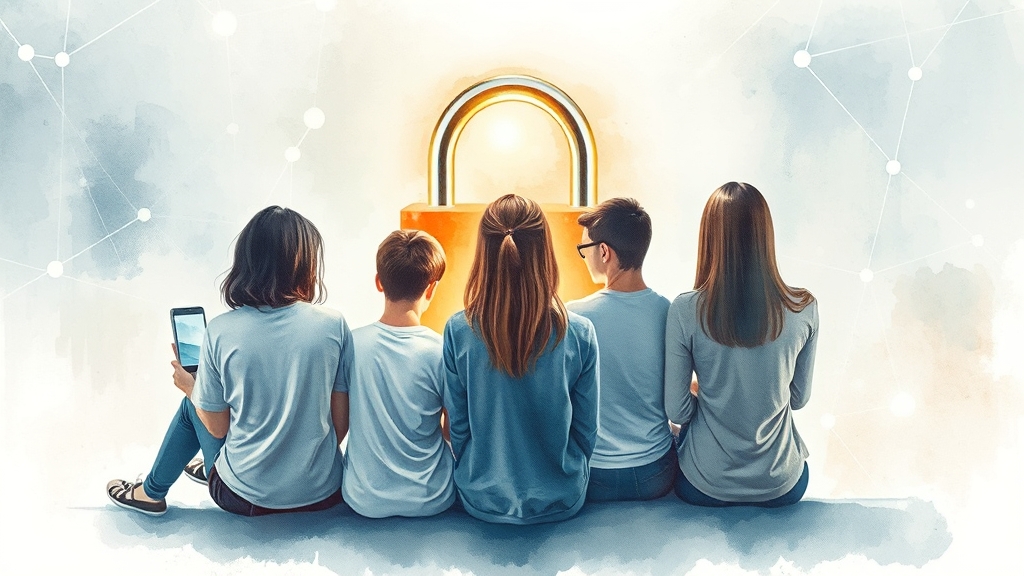 일상생활 보안 습관 (watercolor 스타일)