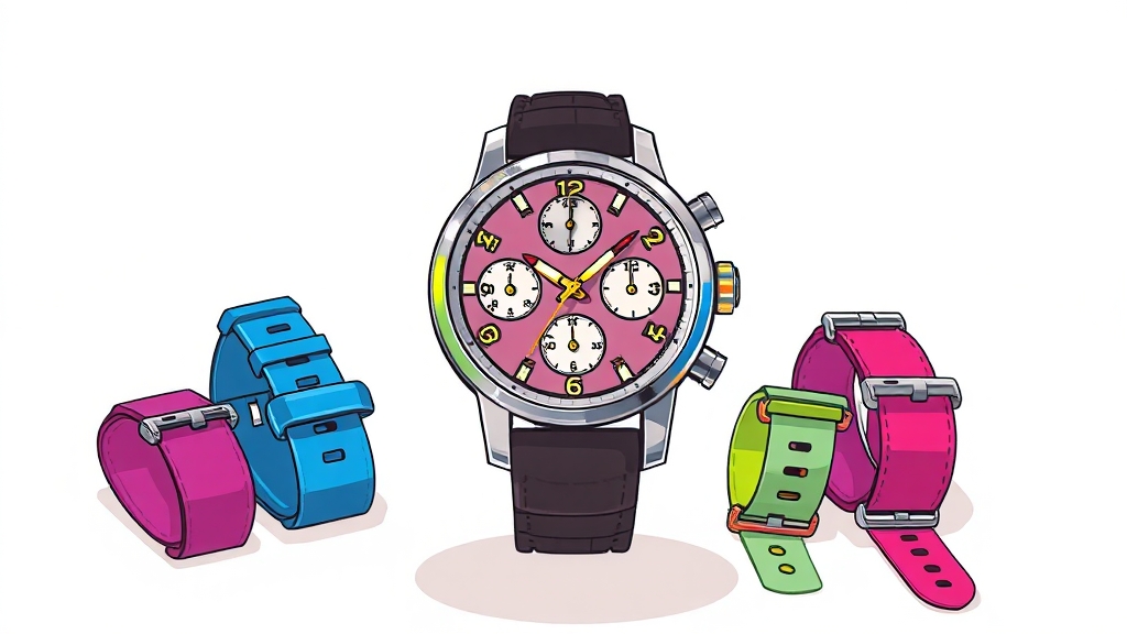 스트랩 호환성 및 추천 조합 (cartoon 스타일)