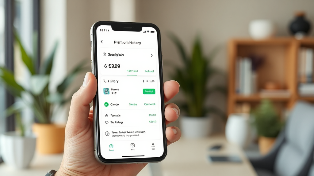 납부내역 확인 및 관리 (realistic 스타일)