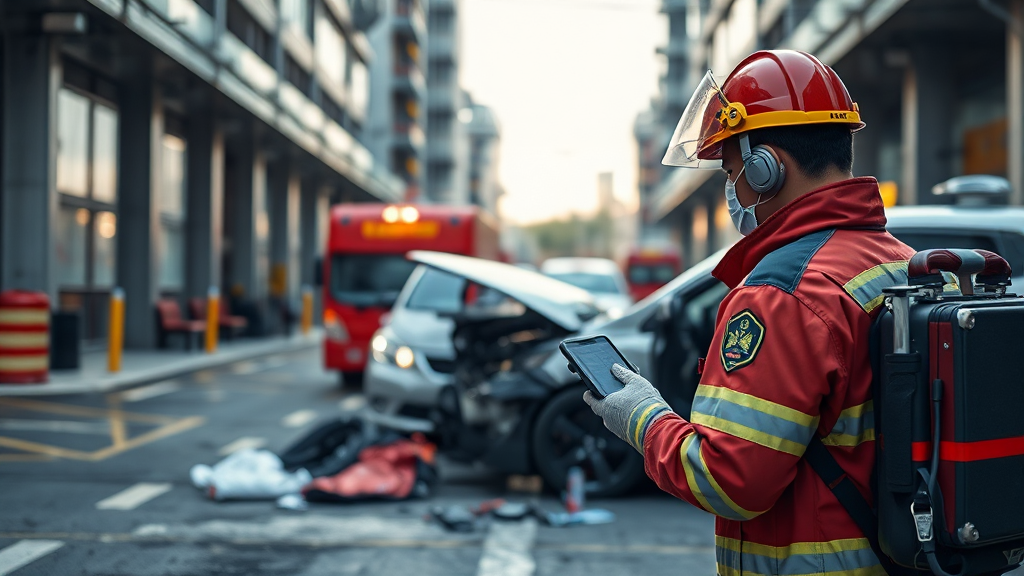 사고 발생 시 대처 요령과 긴급출동 서비스 활용법 (realistic 스타일)