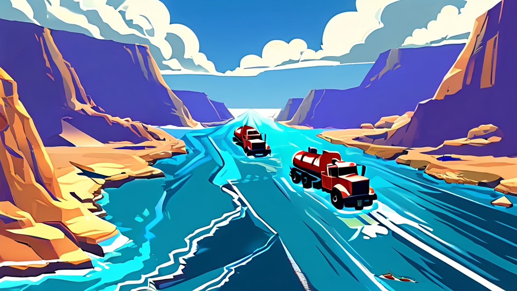 호르무즈 해협의 전략적 중요성과 봉쇄 가능성 (cartoon 스타일)