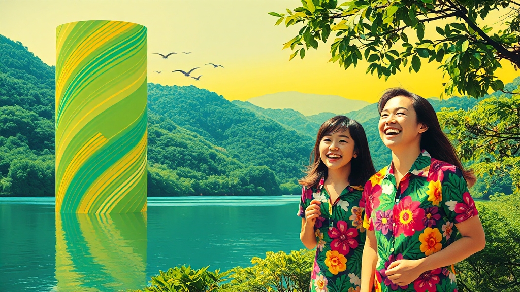 산속 힐링: 문경으로 떠나요! (popart 스타일)