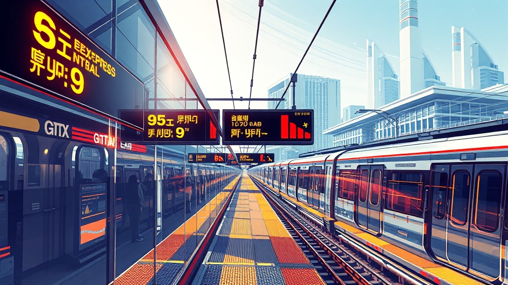 향후 GTX-A 개통 예정 (illustration 스타일)