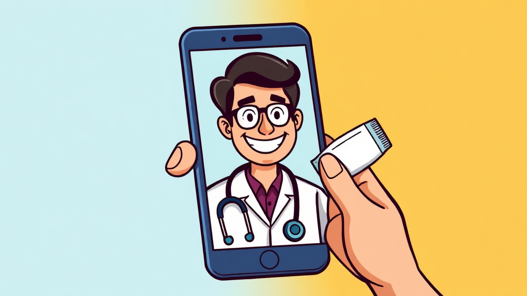 비대면진료 절차 A to Z (cartoon 스타일)