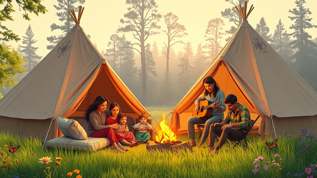 나에게 맞는 캠핑 방식 선택 (illustration 스타일)