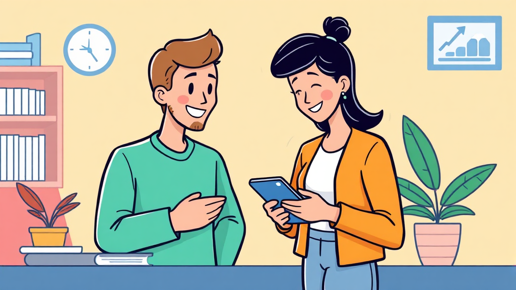 The건강보험 앱, 자주 묻는 질문과 답변 (cartoon 스타일)