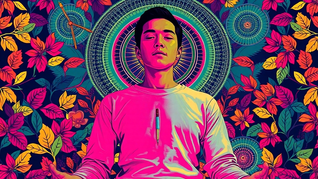 한방으로 어지럼증 다스리기 (popart 스타일)