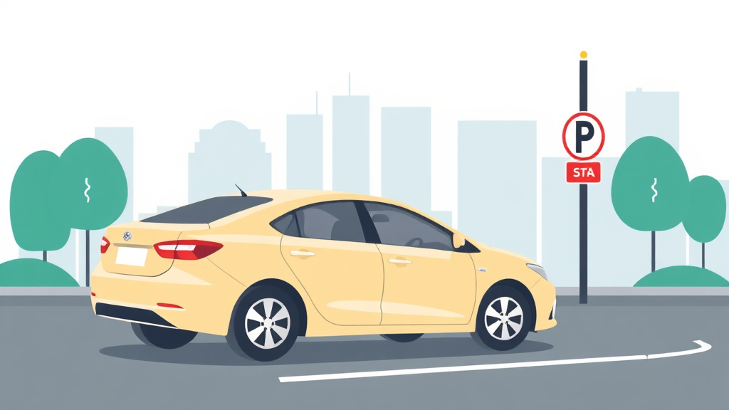 주정차 단속 알림 서비스, 어떻게 신청하나요? (illustration 스타일)