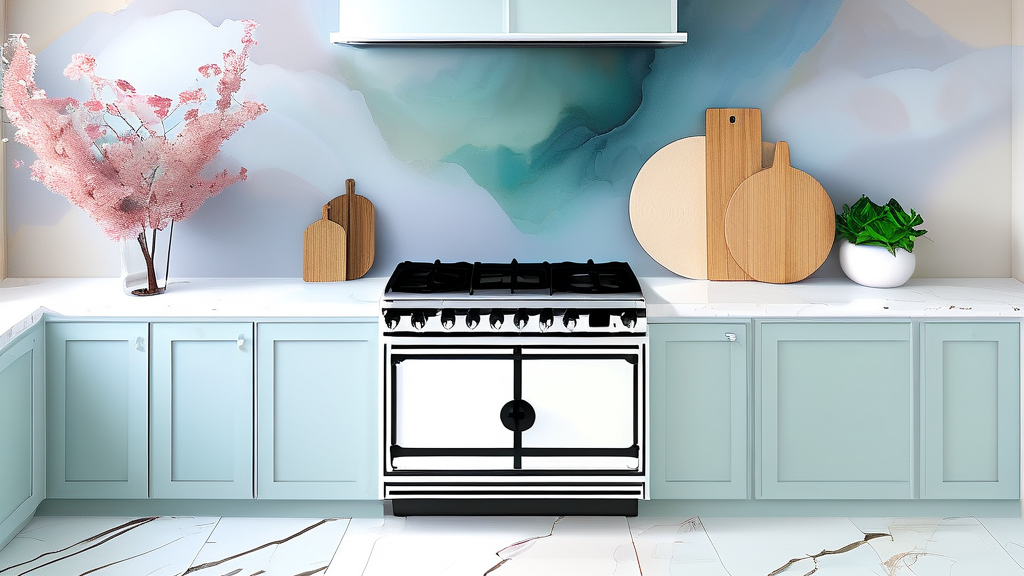 가스레인지 수리 비용 및 무상 보증 안내 (watercolor 스타일)