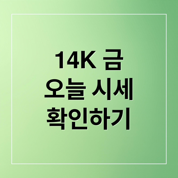 14K 금
오늘 시세
확인하기 (14K 금시세 오늘)