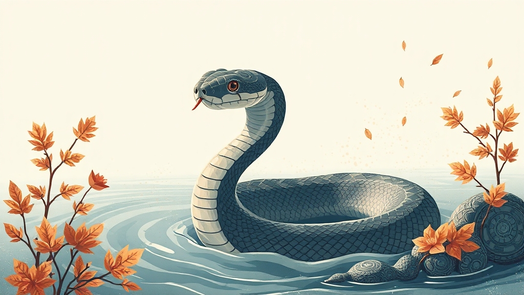 2026년 뱀띠 전체 운세 (illustration 스타일)