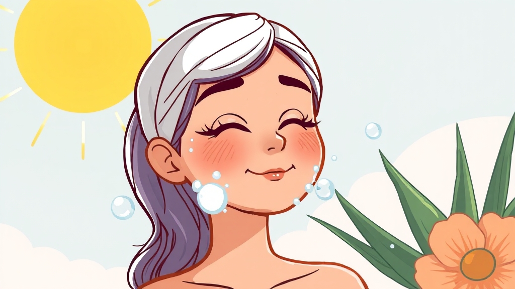 아토피 피부 관리 3가지 (cartoon 스타일)