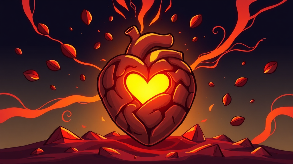 심혈관부터 뇌 건강까지, 다크초콜릿의 놀라운 효능 (cartoon 스타일)