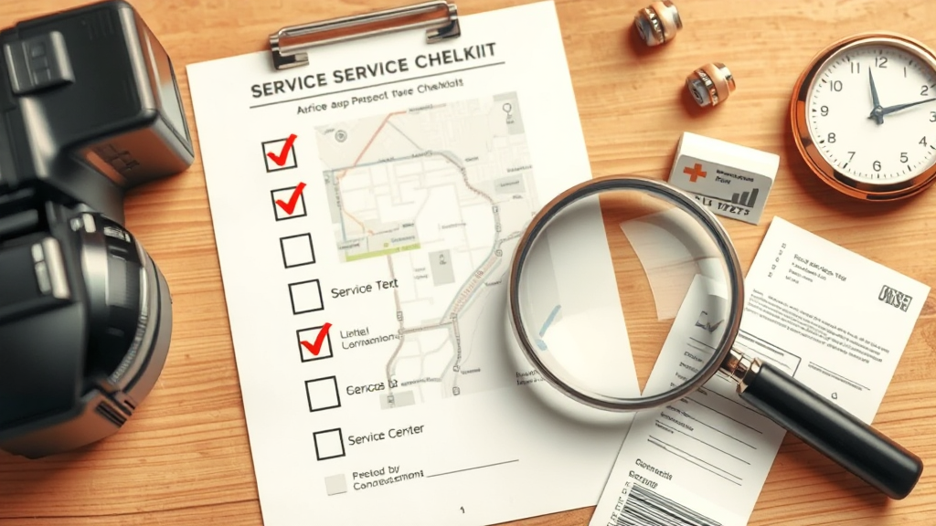 서비스센터 방문 전 체크리스트 (realistic 스타일)