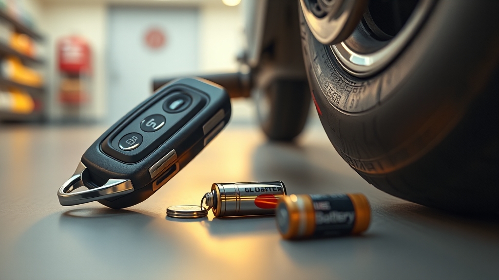 스마트키 배터리 교체 준비물 (realistic 스타일)