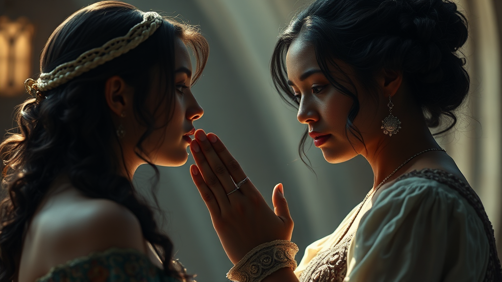 감동과 여운을 선사하는 이야기의 결말 (realistic 스타일)