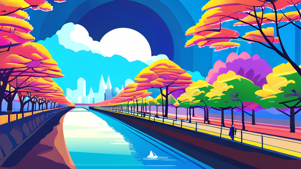 놀이동산처럼 즐기는 유럽 문화 체험 (cartoon 스타일)