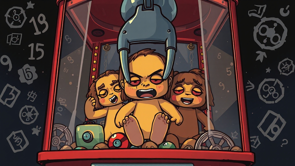 인형 뽑기 기계의 비밀 (cartoon 스타일)