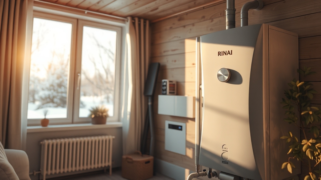 린나이 보일러 온도 조절 및 예약 (realistic 스타일)