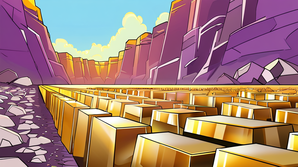 안전자산으로서의 금, 위기 대비 전략 (cartoon 스타일)