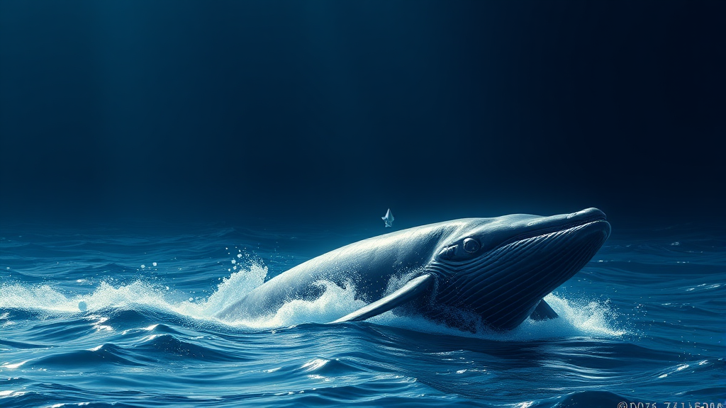 고래 투자자 움직임 분석 (realistic 스타일)