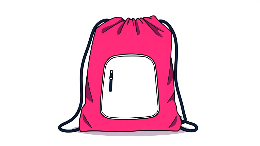 유니클로 2026 S/S 컬렉션 트렌드와 드로스트링백 (cartoon 스타일)