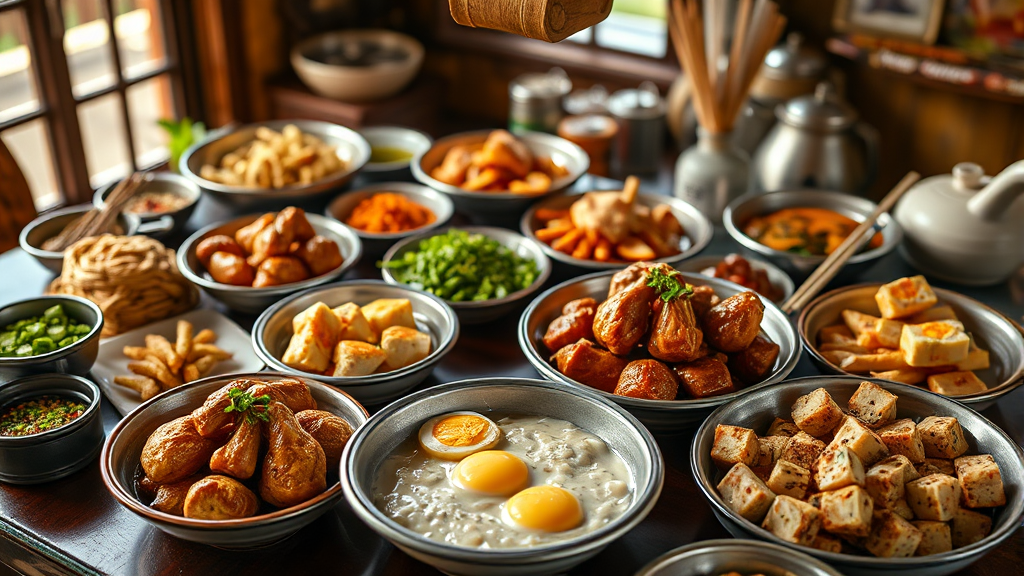 단백질 고정 메뉴 식단 예시 (realistic 스타일)