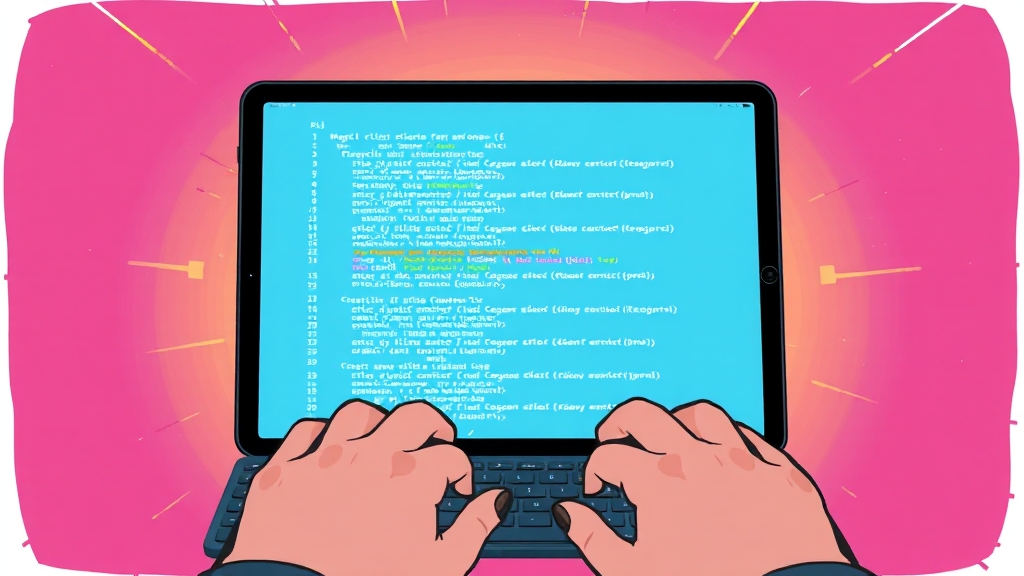 아이패드 에어 M3 코딩 팁 (cartoon 스타일)