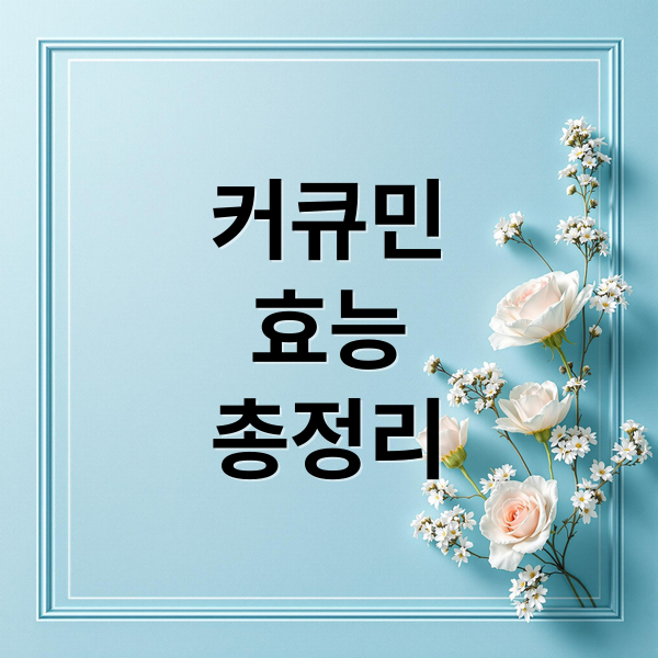 커큐민
효능
총정리 (커큐민 효능 부작용 섭취량)