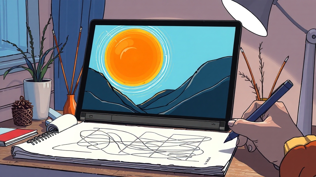 S펜 활용 및 멀티태스킹 (illustration 스타일)