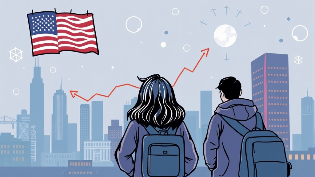 글로벌 경제: 미국 소비심리 반등과 고용 불안의 동시 신호 (illustration 스타일)