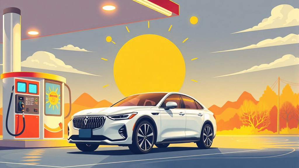 예상 연비 및 유류비 계산 (illustration 스타일)