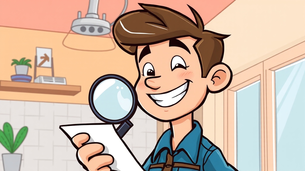 마감재, 설비, 전기 점검 (cartoon 스타일)