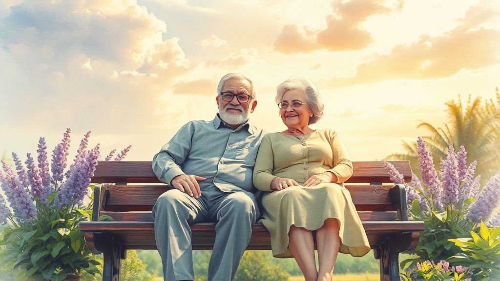 성공적인 노후, 퇴직연금으로 준비하세요! (watercolor 스타일)