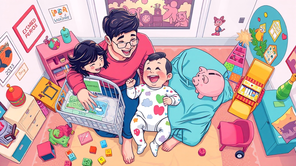 2025 육아휴직, 뭐가 달라지나? (cartoon 스타일)