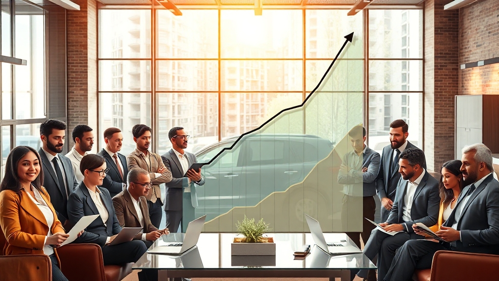 수혜 예상 산업 및 섹터 (realistic 스타일)