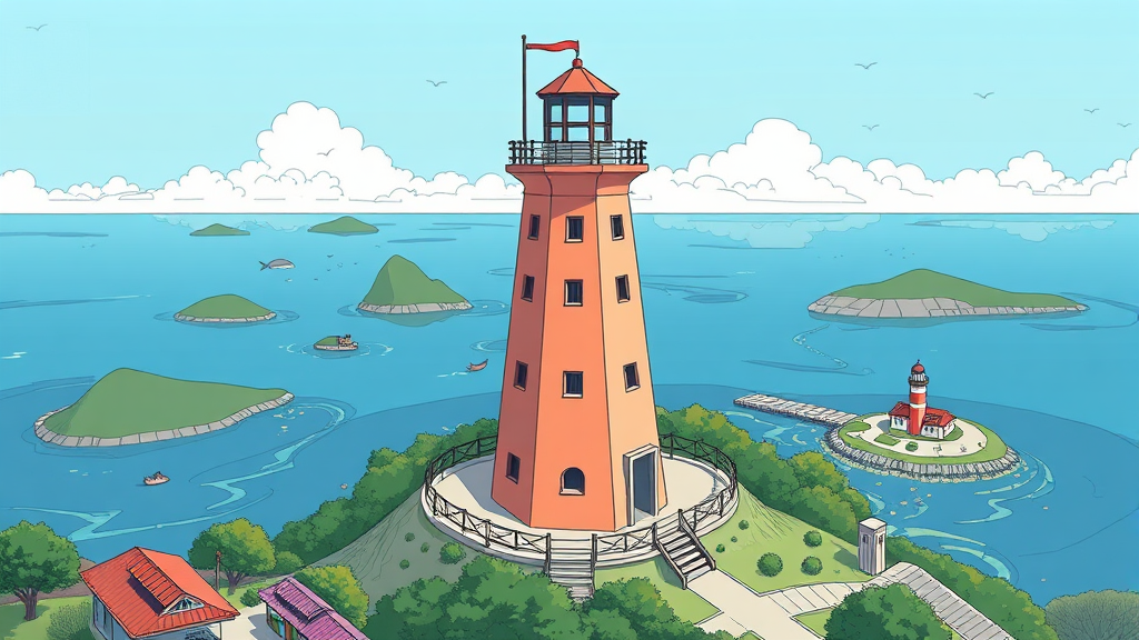 명사십리 해수욕장 주변 명소: 완도의 아름다움을 더하다 (illustration 스타일)