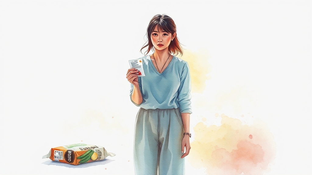 재배달 접수 & 보상 쿠폰 받는 방법 (watercolor 스타일)