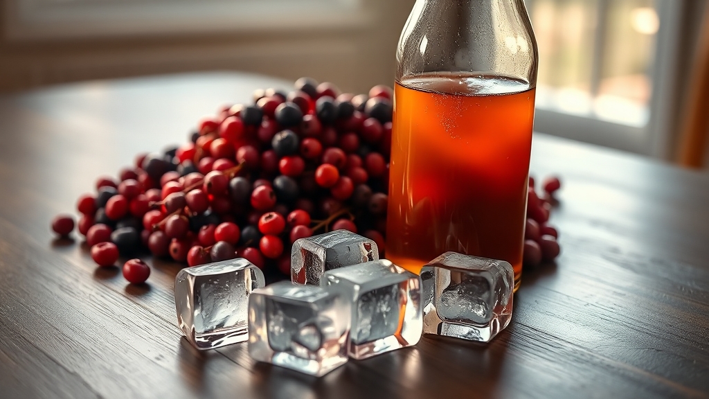 오미자 효소 만들기: 집에서 간편하게 (realistic 스타일)