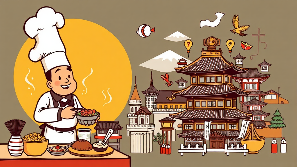 식당 위치 및 접근성 (cartoon 스타일)